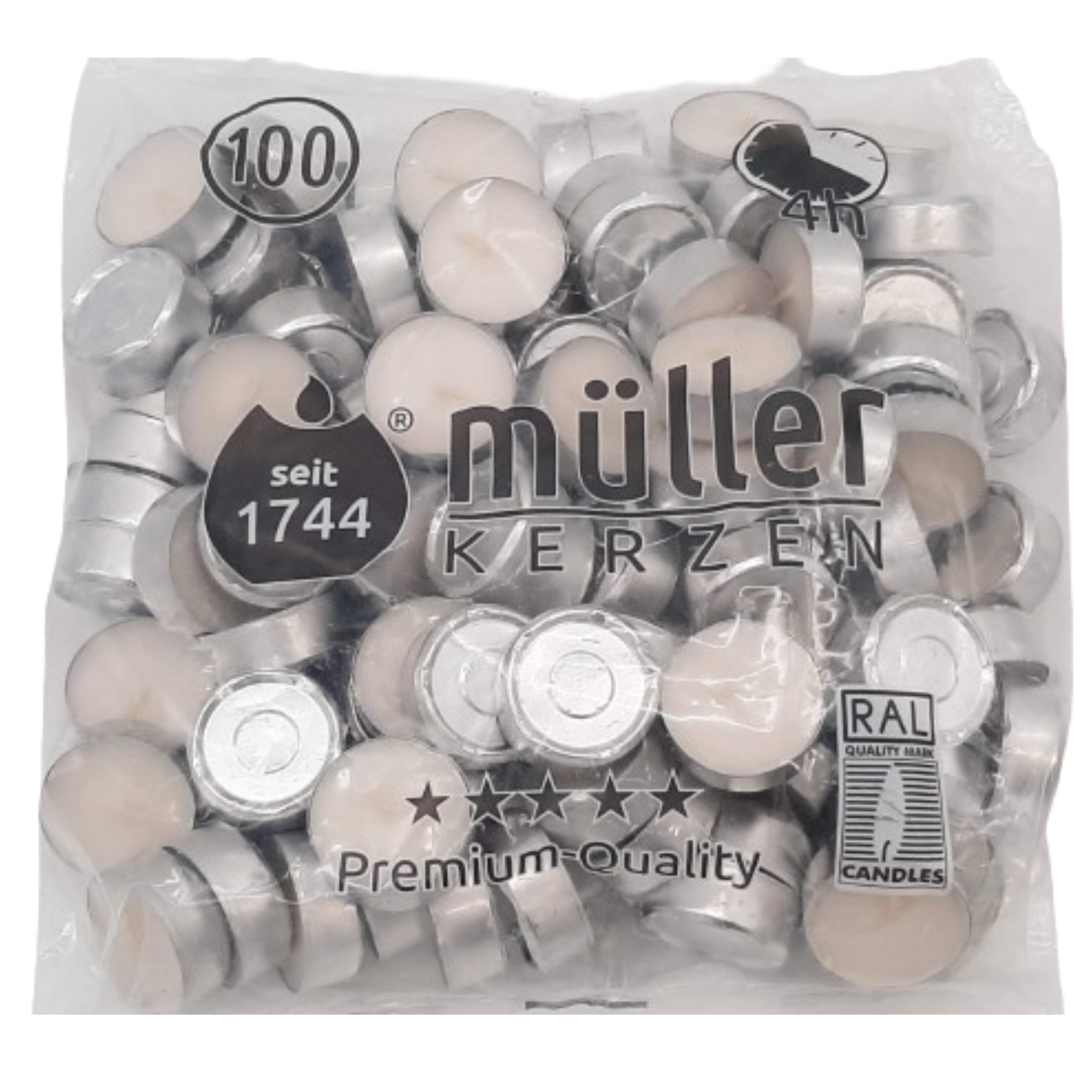 100 St. Müller Teelichter Premium Qualität !