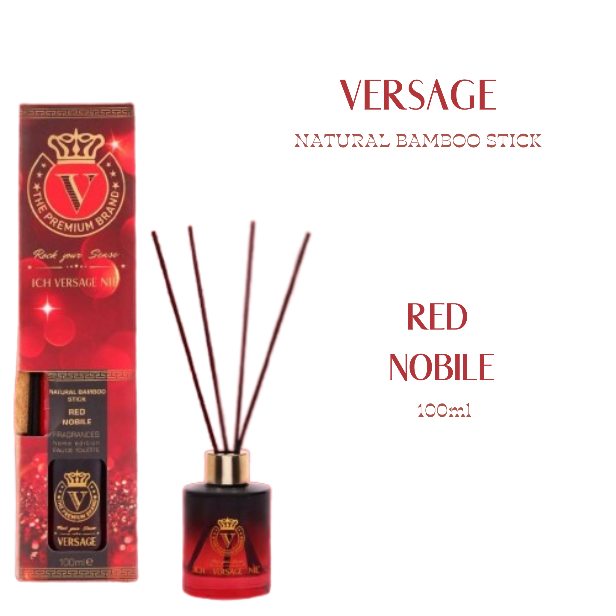 Versage Natural Bamboo Stick Raumduft Sorte Red Nobile 100ml