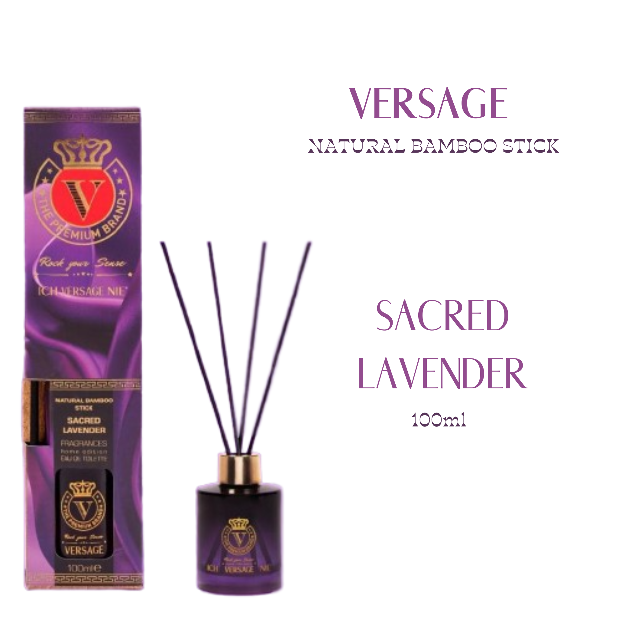 Versage Natural Bamboo Stick Raumduft Sorte Sacred Lavender 100ml