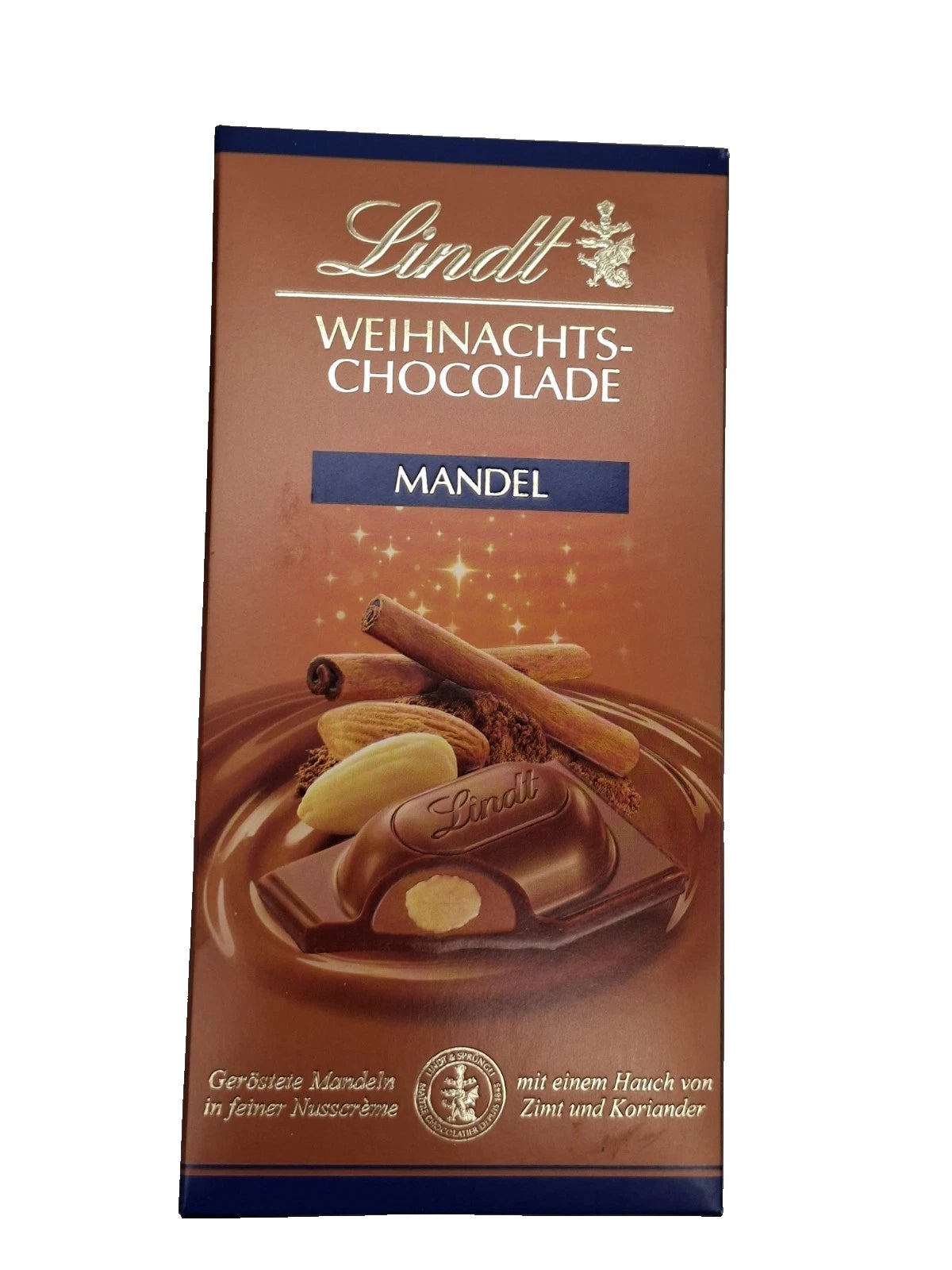 Lindt Weihnachtsschokolade Sorte Mandel 100gr. (1000gr./32,90€) (Kopie)