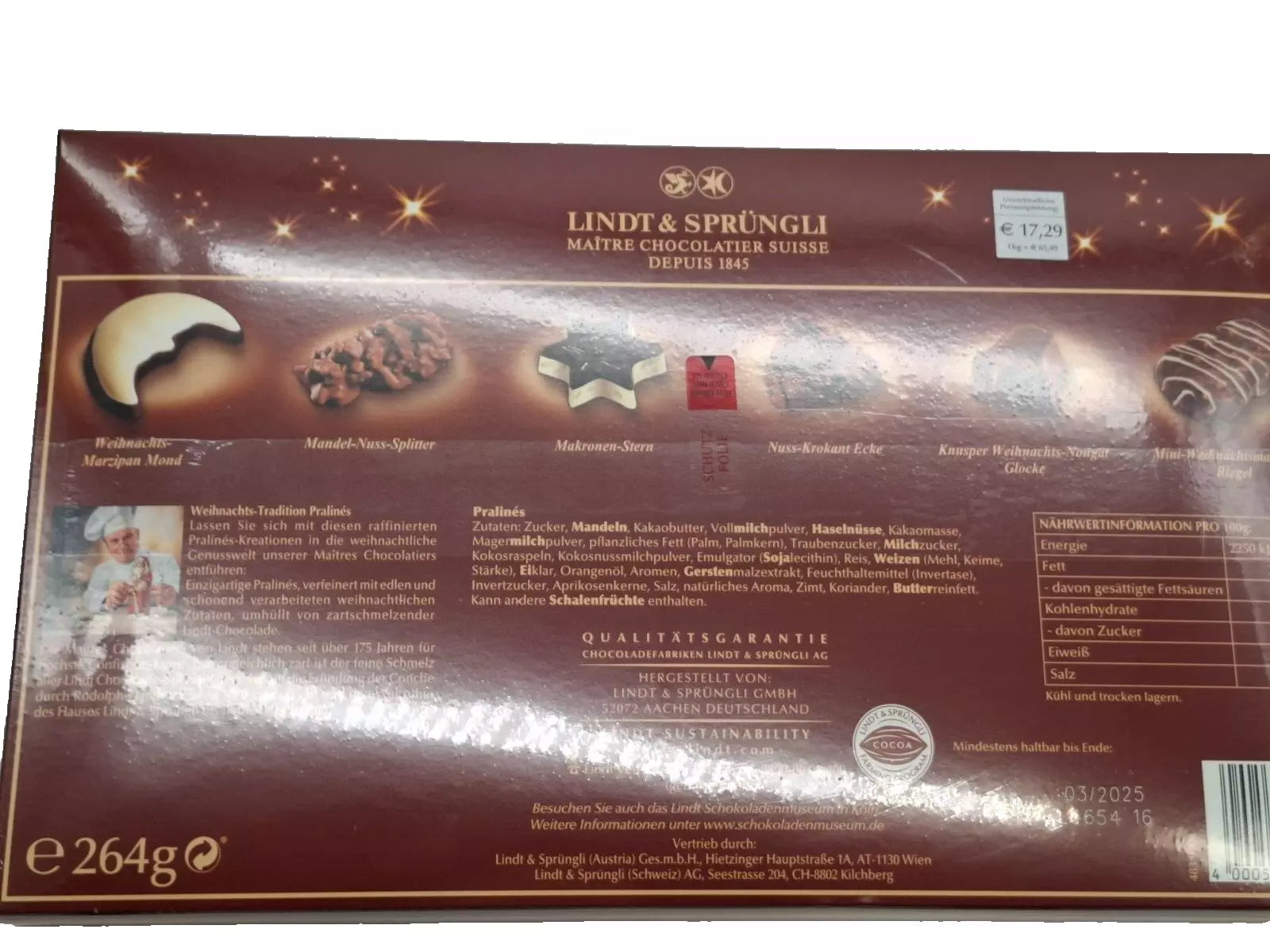 Lindt Geschenkpackung Weihnachtstradition 264gr.