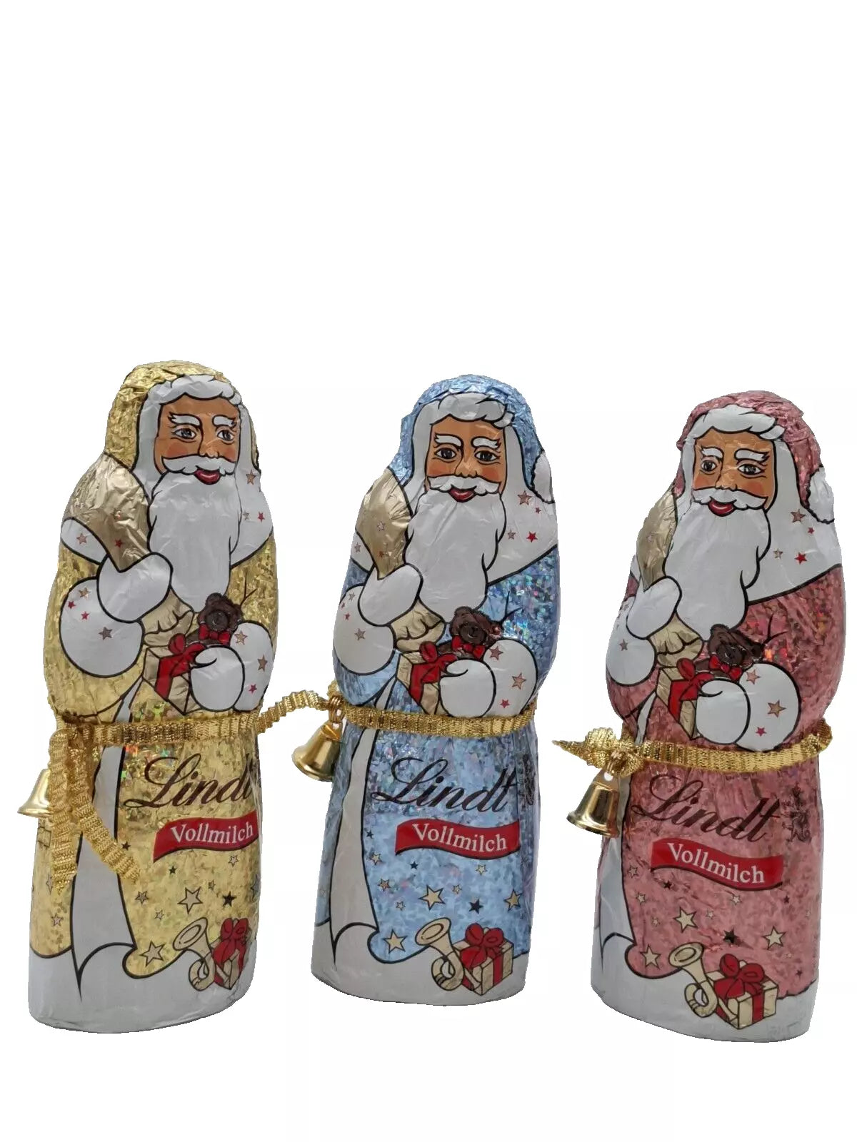 3 x 125gr.Lindt Glamour Weihnachtsmänner Vollmilch